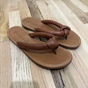 NEW Vicenza Tan Knot Detail Sandals